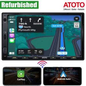ATOTO Autoradio 7'' 2 DIN Wireless CarPlay & Wireless Android Auto Bluetooth GPS - Foto 1 di 12