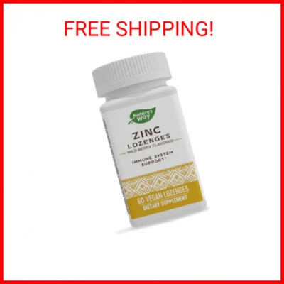 Pastilla de zinc Nature's Way con equinácea y vitamina C sabor a bayas silvestres 60 unidades Foto 1 de 2