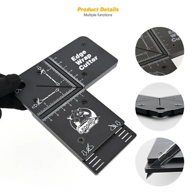 Aluminum Edge Wrap Cutting Template Tool, Ruler Drafting Tools for Furniture NEW - Image 1 of 4