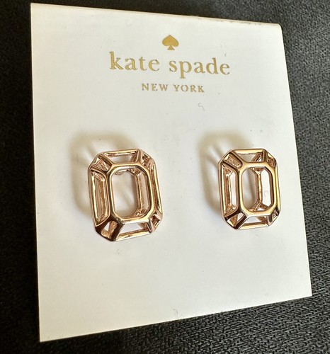 Orecchini Kate Spade placcati con cornice in oro rosa
