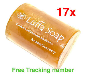 17x Bar Soap Luffa Soap Aroma Turmeric Tamarind Honey 100 g free shipping