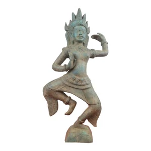 15.4" Apsara Khmer Goddess Statue Dancing Thai Buddha Female Spirit Of Cloud - Picture 1 of 12