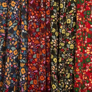Crepe De Chine Wildflower Sheer Floral Print Fabric 58" Wide By The Yard - Picture 1 of 13