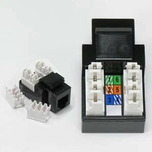 (10er-Pack) RJ11/12 (Kat.3) 110 Typ Keystone-Buchse -- zufällige Farbe - Bild 1 von 2