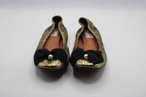 Lanvin Mettalic Gold Schleife Perlendetail Größe 40 - Bild 1 von 6