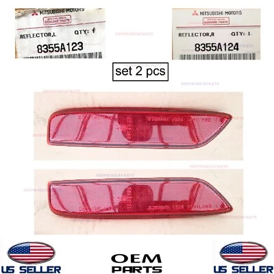Genuine Rear Bumper Reflector LEFT+RIGHT 2pcs ⭐OEM⭐ Mitsubishi Mirage 2021-2024 - Image 1 of 4