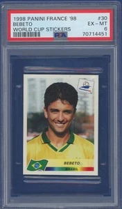 1998 Panini Weltmeisterschaft #30 Bebeto PSA 6 Brasilien - Bild 1 von 2