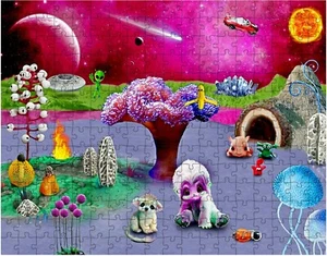 "NEW" Alien Inhabited planets Jigsaw Puzzle boardgame 500 pieces free ship 3 - Picture 1 of 11