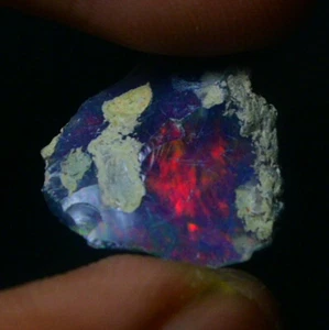 Black Opal Rough 4.70 Carats, Smoked Ethiopian Welo Opal Rough, Fire Opal Raw - Bild 1 von 4