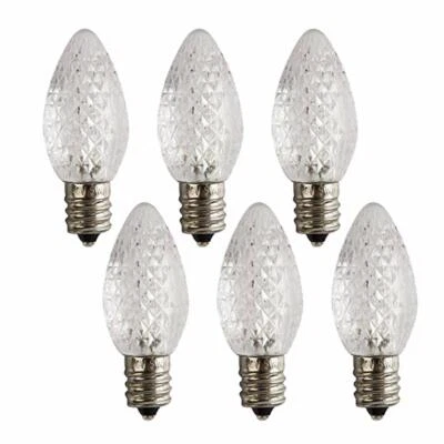 LED C7 Bulb E12 Candelabra Base 130V 0.58W UL 3 LEDs (Warm White, Pack of 6) - Image 1 of 2