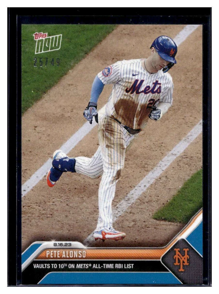 2023 Topps Now #713 Pete Alonso Blue Parallel Card #d 25/49 - Image 1 of 2
