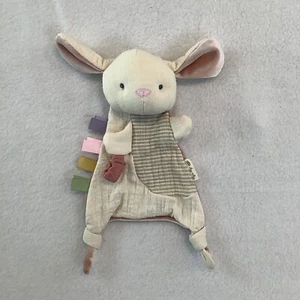 Itzy Ritzy Conejo Lovey Bebé Seguridad Arrugas Sonajero Juguete Crema Rosa Raya - Imagen 1 de 10