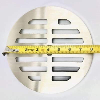 UMBRANDED STRAINER 8" DIAMETER 3/16" THICK ROUND BRASS FLOOR DRAIN COMMER 56989-09