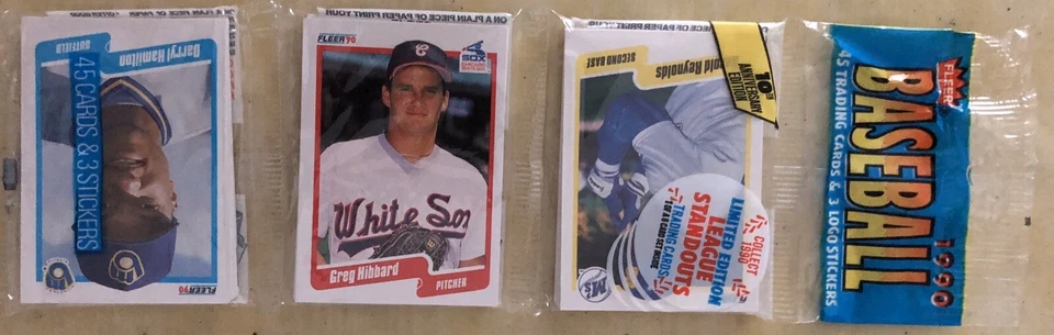 1990 Fleer Baseball Card Rack Pack Darryl Hamilton Greg Hibbard Harold Reynolds - Imagem 1 de 2