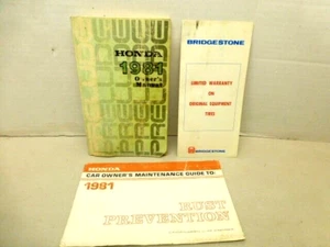 1981 OEM Honda Prelude Owners Manual User Guide Reference Operator Book - Foto 1 di 2