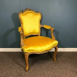 Antique Well Carved French Louis XV Style Armchairs - Picture 1 of 9