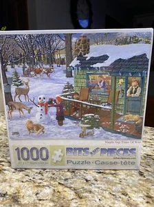 🧩Bits And Pieces "Maple Sap Time of Year" 1000 Piece Puzzle 20"x27" New Sealed - Picture 1 of 10