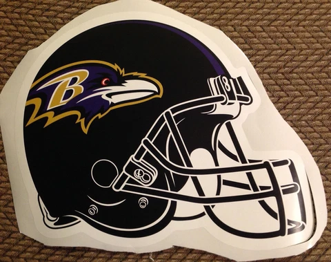 17" X 13" NFL TEAM HELMET Baltimore Ravens Fathead Wall Graphics vinyl Poster Cover