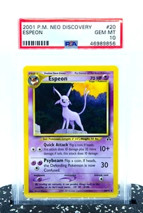 PSA 10 ESPEON 20/75 Non-Holo Rare Neo Discovery Set 2001 - Pokemon Card WOTC - Bild 1 von 2