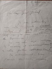 Lettre manuscrite de Pierre Richard Willm. 