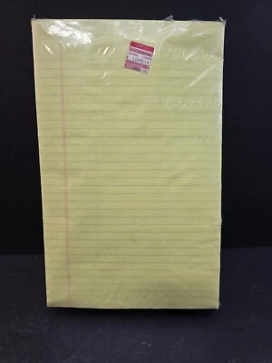 PACK OF 12 SEALED YELLOW NOTE PADS, 8X12.5 LEGAL SIZE - Image 1 of 4
