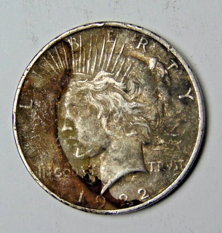 1922 Peace Silver Dollar Lamination Major ERROR Cover