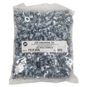 (500) Steel Threaded Hex Ferrules,  3/8",  Trophy & Figure Mounting / Rod Ends - Picture 1 of 1