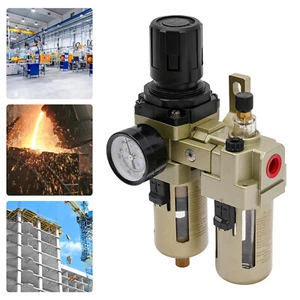 3/8" Air Compressor Oil Lubricator Water Separator Trap Filter Regulator - Picture 1 of 24