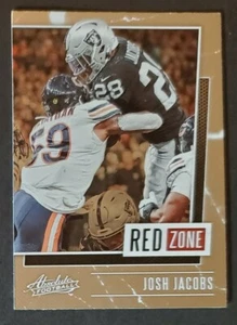 2020 Absolute #RZ-JJ Josh Jacobs RAIDERS RED ZONE insert football card NM/MT - Picture 1 of 2