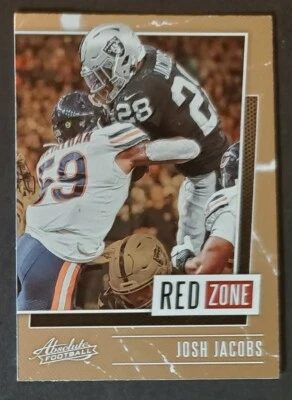 2020 Absolute #RZ-JJ Josh Jacobs RAIDERS RED ZONE insert football card NM/MT - Image 1 of 2