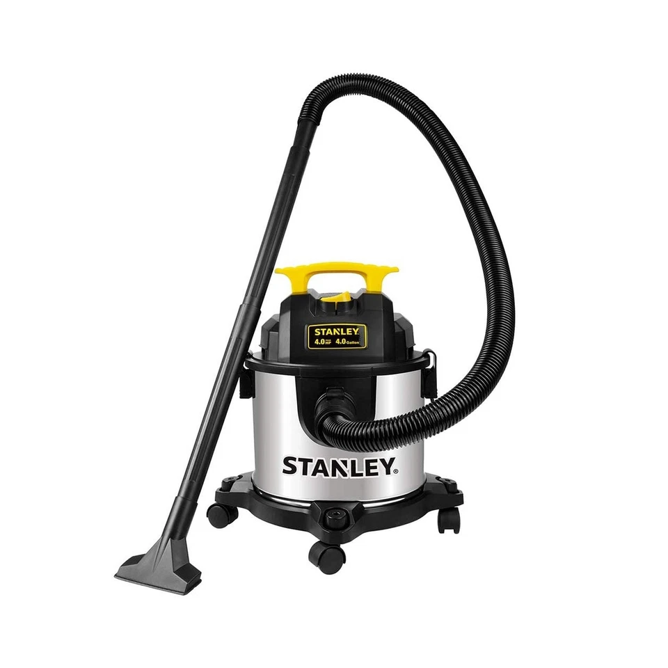 Aspiradora en seco húmedo STANLEY 4 galones, 4 HP pico acero inoxidable 3 en 1 S... envío rápido Foto 1 de 4