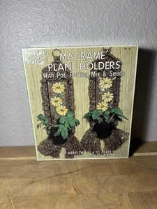 Vintage Hazel's Kaboodles Macrame Plant Holders Kit New NIB 60s 70s Boho - Picture 1 of 4
