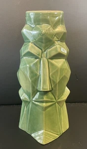 2017 Munktiki Imports Green Geometric Tiki Mug By Buana - Picture 1 of 8