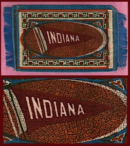VINTAGE 1900er Indiana University Hoosiers Tabak Seide / Filz SCHARF! - Bild 1 von 2