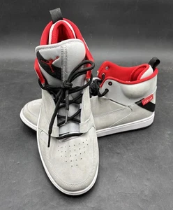 Nike Jordan Fadeaway Wolf Grey University Red White Sneakers Shoes - Size 11.5 - Picture 1 of 12