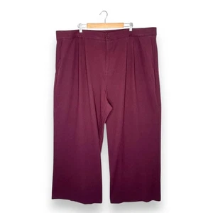 Torrid Women's Brushed Twill Wide Leg Pants 26T Sassafras Burgundy Dress Pant - Picture 1 of 10