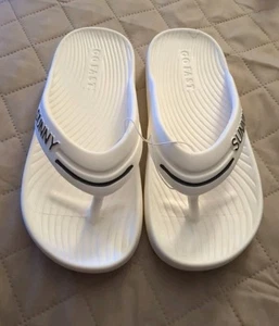 Stilvolle lässige weiße geformte Damen-Flip-Flops, bequem, neu - Bild 1 von 4