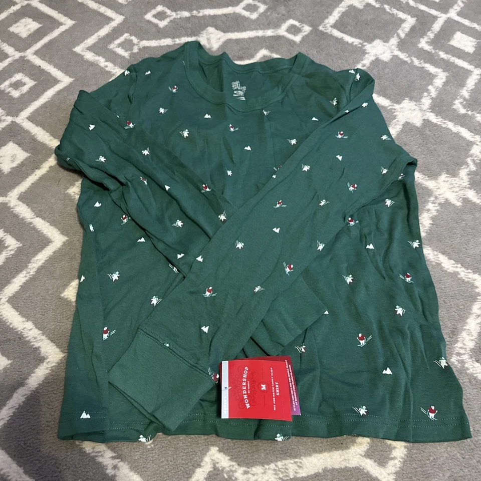 Mujer Wondershop Ropa de Dormir Verde Oso Polar Esquí Manga Larga Camisa Talla Med.  Foto 1 de 3