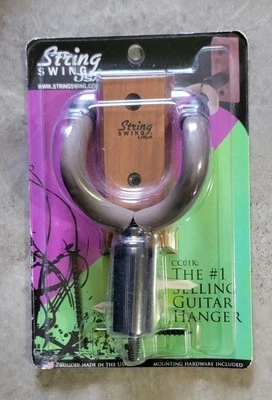 Colgador de guitarra de montaje en pared String Swing CC01K - negro nogal NUEVO guardián sellado Foto 1 de 3