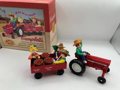 Collectible Campbells Soup Tractor, Wagon w/Kids 1998 - Image 1 of 4
