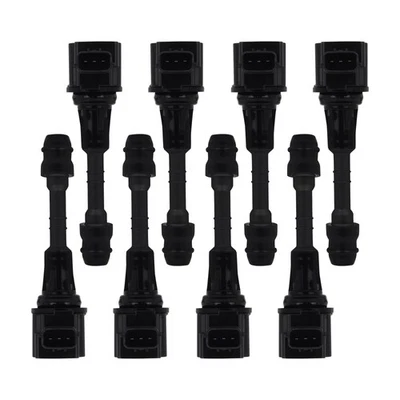 Pacote de bobina de ignição 8 peças para 2007-15 INFINITI QX56 Nissan Pathfinder NV3500 DOHC - Imagem 1 de 4