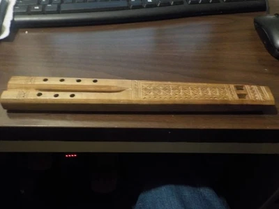 Винтажная Резная Деревянная Балканская Двойная Флейта Двойнице - Югославия 12,25 длиной - Изображение 1 из 4