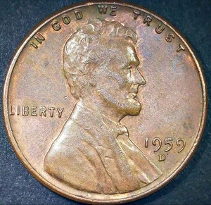 1959-D Lincoln Wheat Cent, unknown RPM (A366) - Picture 1 of 3