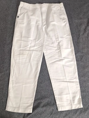 Crazy Shirts Hawaii Pants Mens XL Cream 100% Cotton Drawstring wide leg Baggy - Image 1 of 4