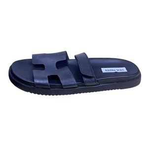 Steve Madden Mayven schwarze Damen-Leder-Pantoletten Größe 10 neu ohne Etikett - Bild 1 von 7