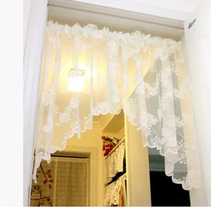 Lace Curtain Valance butterfly Embroidered Curtain for Kitchen Bathroom Window - Picture 1 of 10
