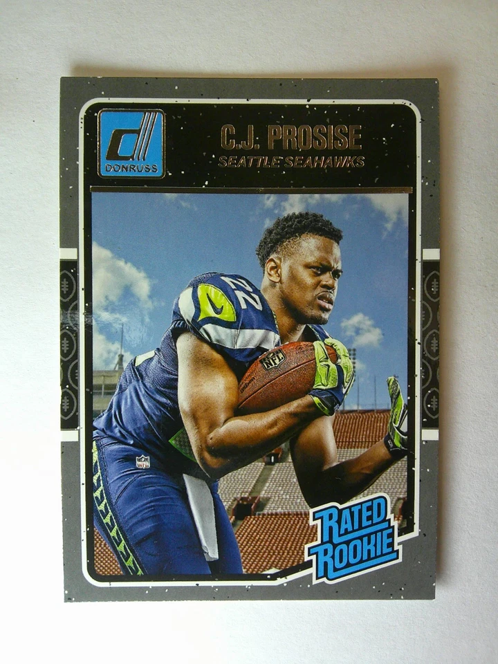 2016 Donruss - Rated Rookies C.J. Prosise #354 (RC) - MINT - PACK FRESH 🔥 - Image 1 of 2