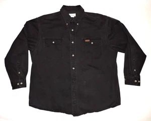 Carhardtt Mens Long Sleeve XL Button Up Shirt Heavy Weight S09BLK - Picture 1 of 13