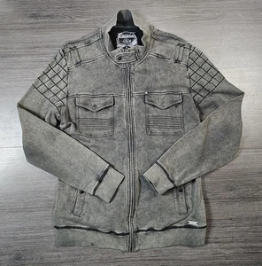 Fibbia Black Label Athletic Fit camicia giacca lavabile dal sole uomo grande grunge biker - Foto 1 di 7