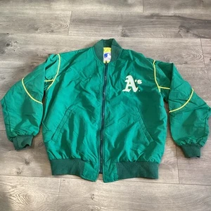 OAKLAND ATHLETICS A's Baseball game STARTER Jacket used M - Picture 1 of 11